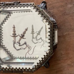 Dagger drop earrings